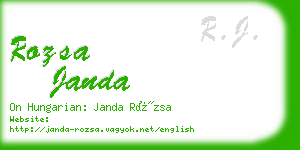 rozsa janda business card